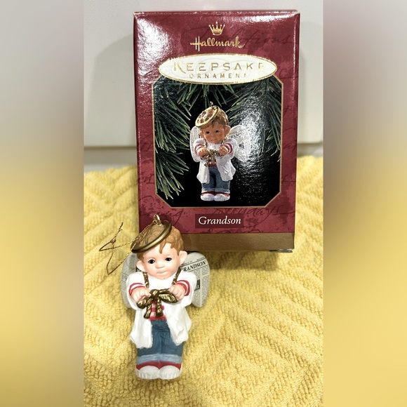 HALLMARK Keepsake "GRANDSON" Ornament with Box Vintage 1997 - Picture 1 of 9
